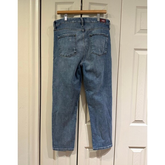 Whetherly Everette High Rise Cropped Vintage Wash Distressed Mom Jeans 32 14 - Picture 7 of 12